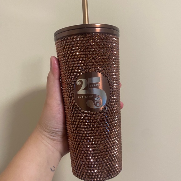 Starbucks Copper Bling 16oz Rhinestone 25th Anniversary - Thailand Exclusive - Picture 1 of 1